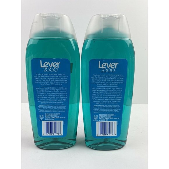 2 X Lever 2000 Pure Rain Body Wash Refresh Discontinued HTF 532ml - Picture 2 of 2